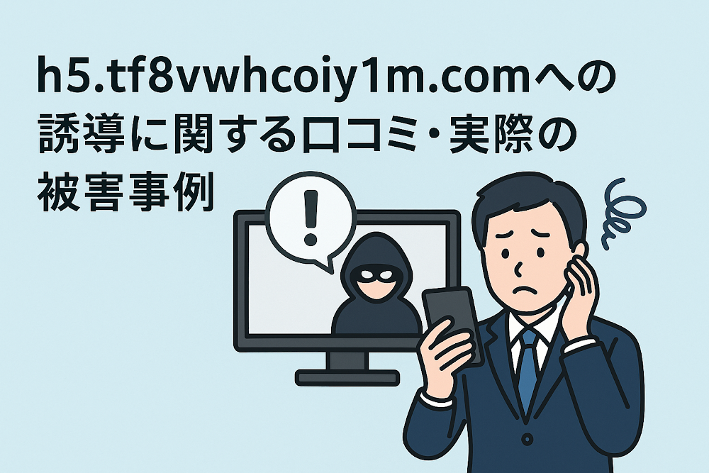 h5.tf8vwhcoiy1m.comへの誘導に関する口コミ・実際の被害事例