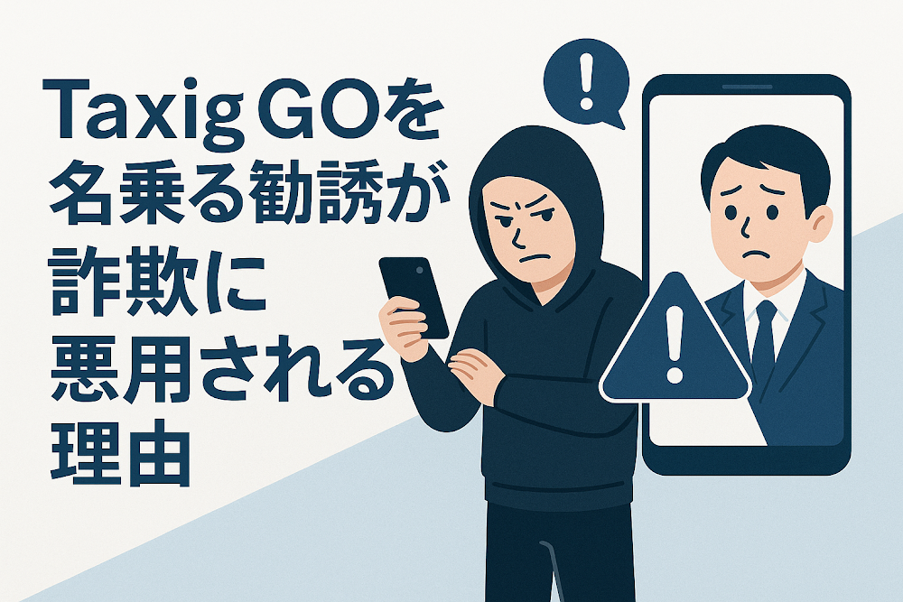Taxig GOを名乗る勧誘が詐欺に悪用される理由
