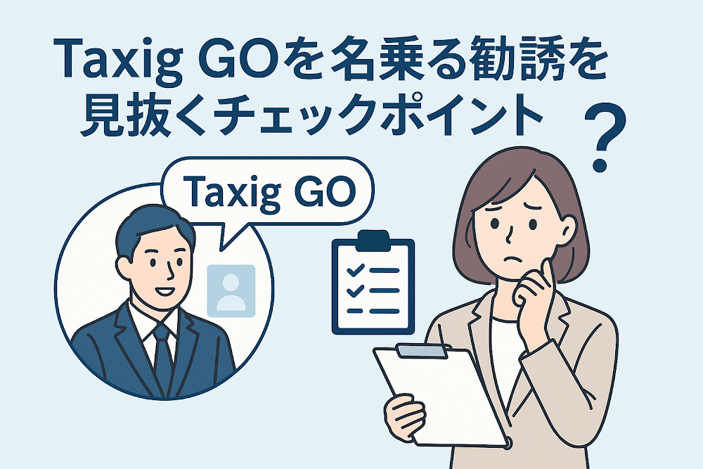 Taxig GOを名乗る勧誘を見抜くチェックポイント