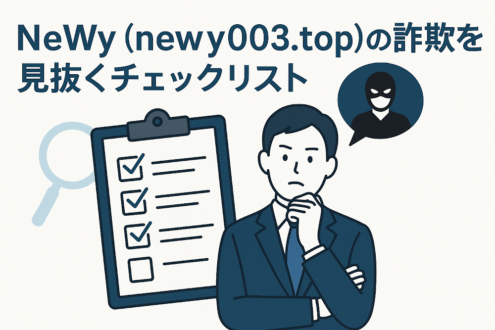 NeWy(newy003.top)の詐欺を見抜くチェックリスト