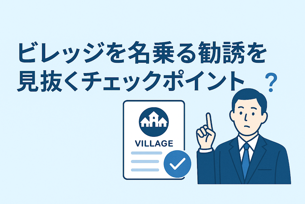 ビレッジを名乗る勧誘を見抜くチェックポイント