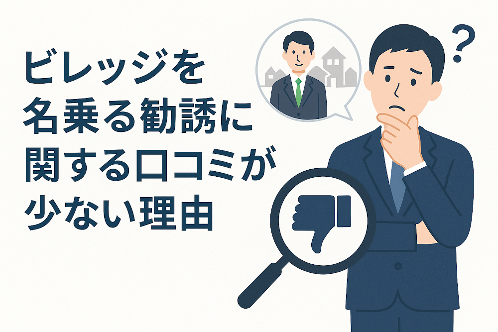 ビレッジを名乗る勧誘に関する口コミが少ない理由