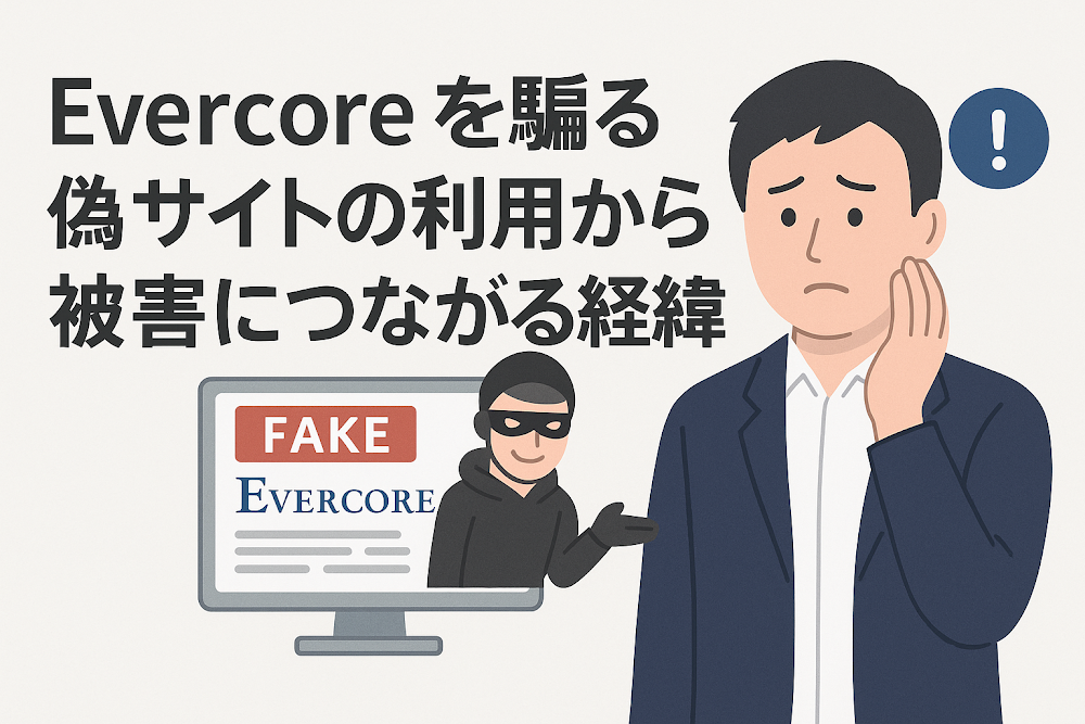Evercoreを騙る偽サイトの利用から被害につながる経緯