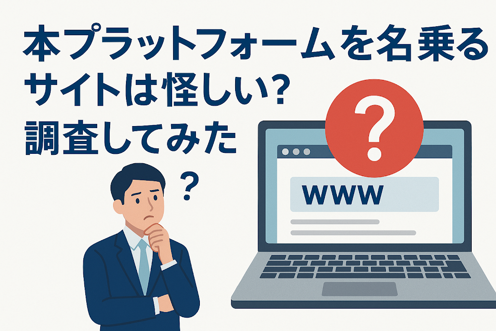 「本プラットフォーム」を名乗るサイトは怪しい？調査してみた