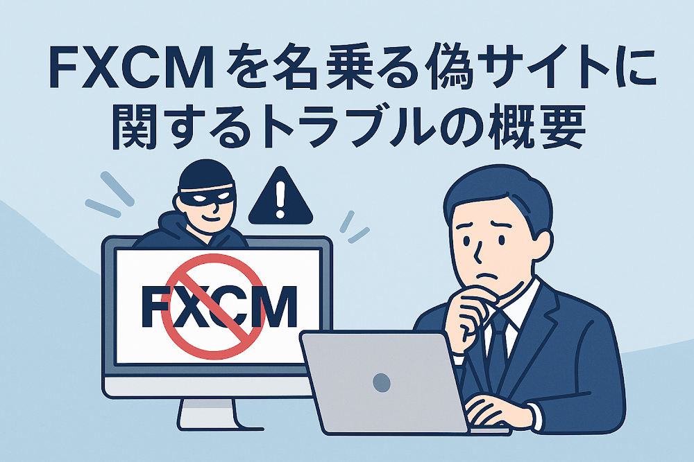 FXCMを名乗る偽サイトに関するトラブルの概要