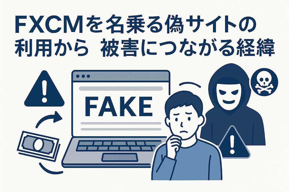 FXCMを名乗る偽サイトの利用から被害につながる経緯