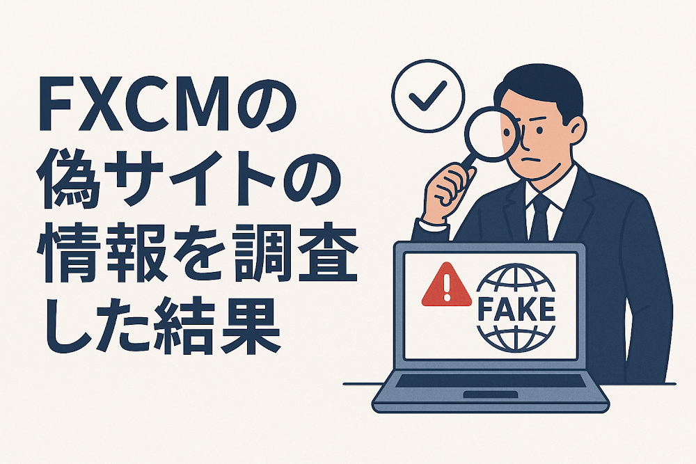 FXCMの偽サイトの情報を調査した結果