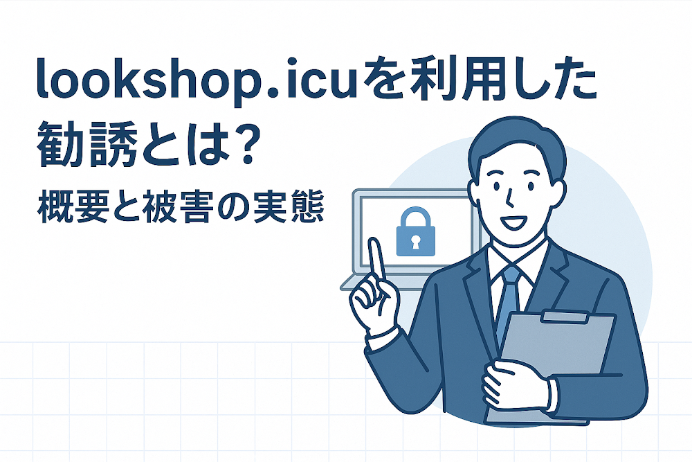 lookshop.icuを利用した勧誘とは？概要と被害の実態