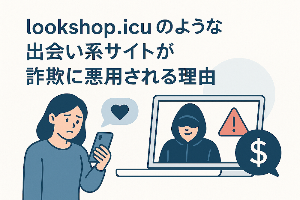 lookshop.icuのような出会い系サイトが詐欺に悪用される理由