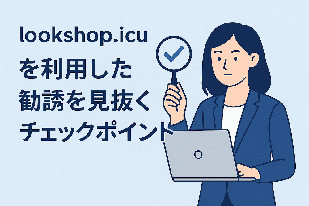lookshop.icuを利用した勧誘を見抜くチェックポイント
