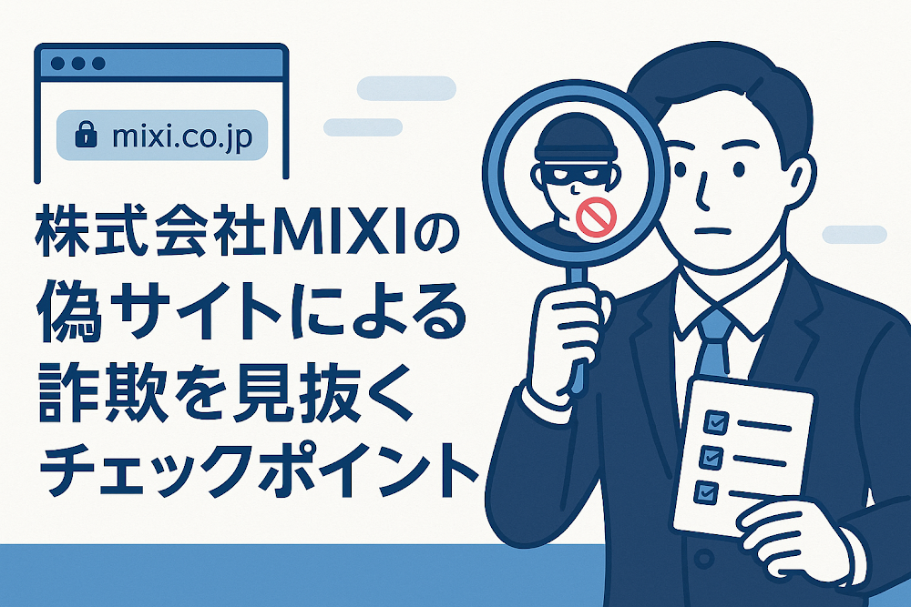 株式会社MIXIの偽サイトによる詐欺を見抜くチェックポイント