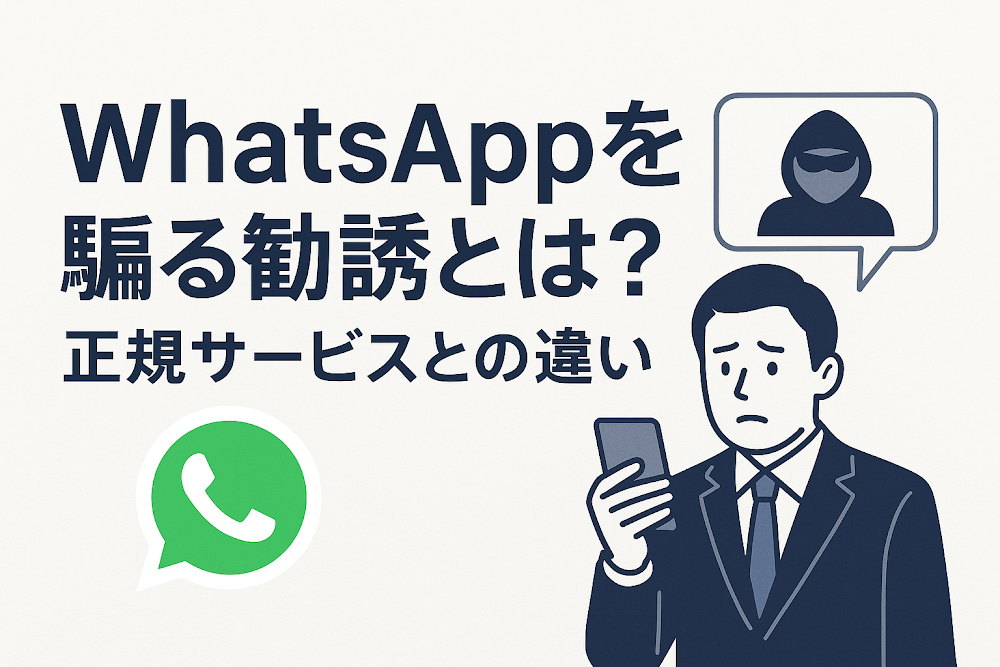 WhatsApp（ワッツアップ）を騙る勧誘とは？正規サービスとの違い