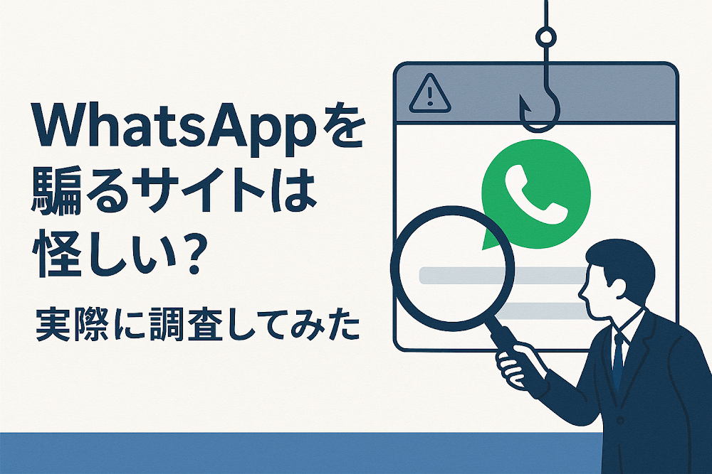 WhatsApp（ワッツアップ）を騙るサイトは怪しい？実際に調査してみた