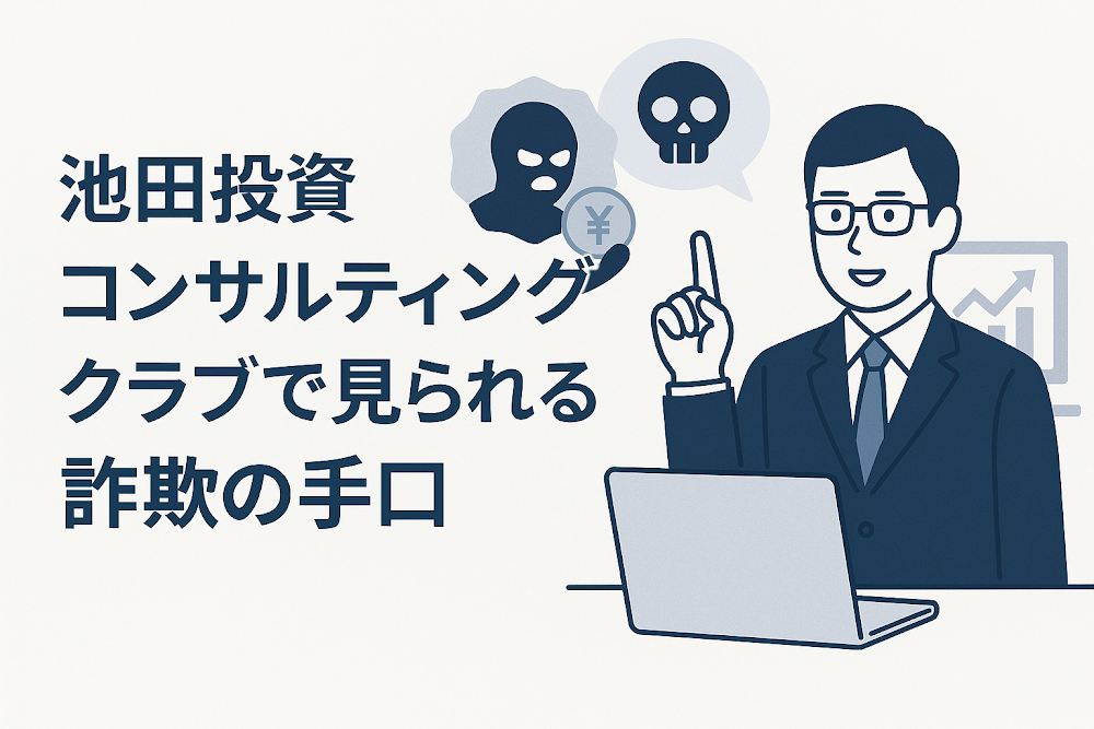 池田投資コンサルティングクラブ(ikedainvesi.com)で見られる詐欺の手口