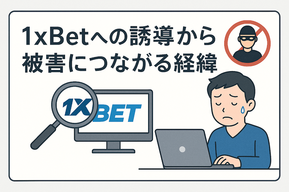 1xBetへの誘導から被害につながる経緯