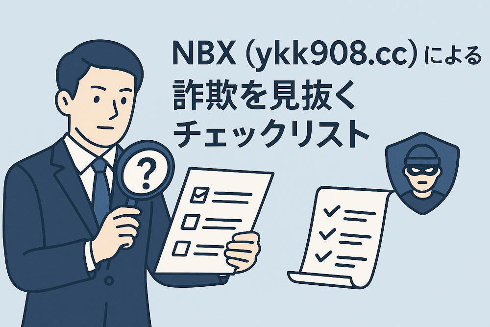 NBX（ykk908.cc）による詐欺を見抜くチェックリスト