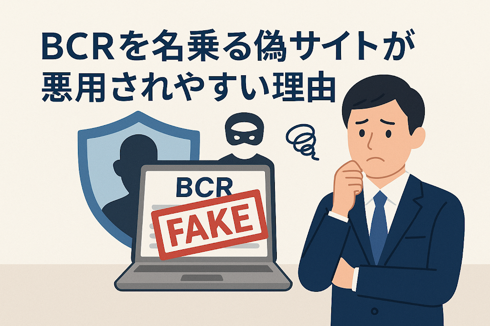 BCRを名乗る偽サイトが悪用されやすい理由
