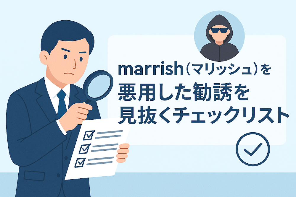 marrish（マリッシュ）を悪用した勧誘を見抜くチェックリスト