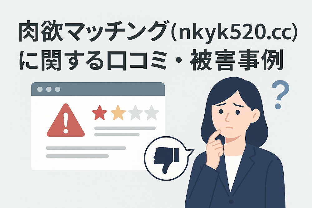 肉欲マッチング（nkyk520.cc）に関する口コミ・被害事例