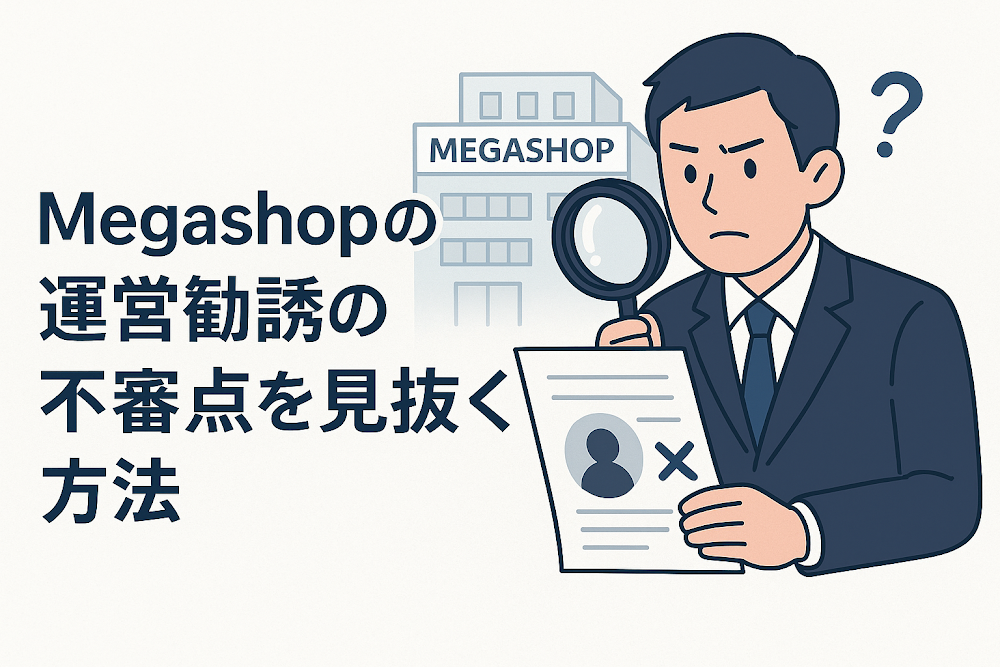 Megashop（megashoppro.com）の運営勧誘の不審点を見抜く方法