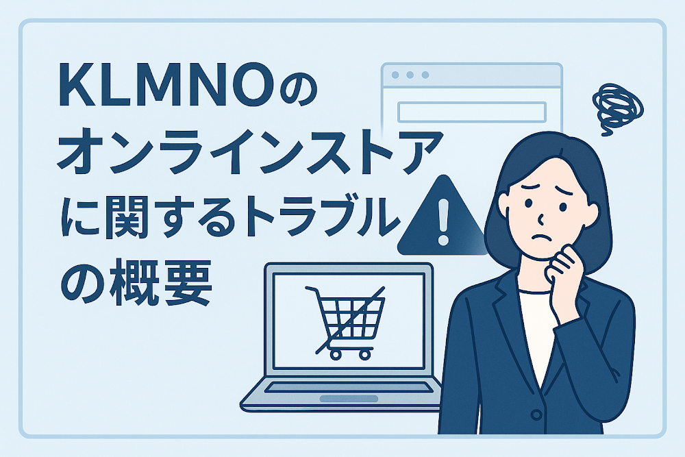 KLMNOのオンラインストアに関するトラブルの概要