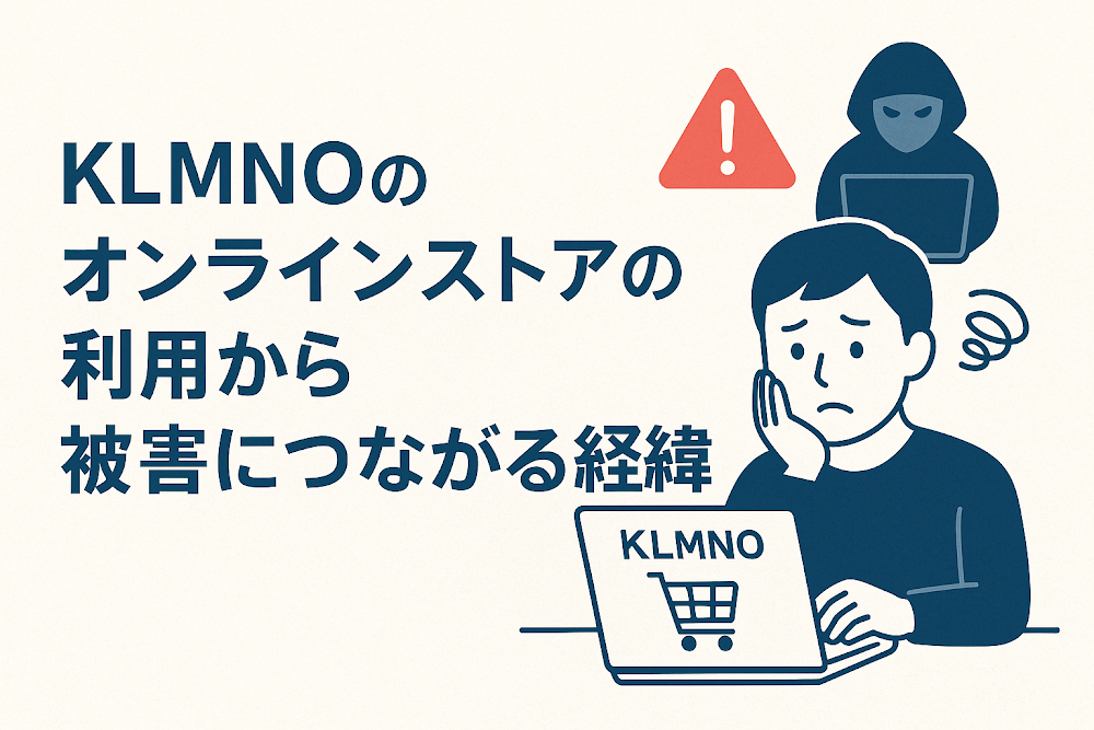 KLMNOのオンラインストアの利用から被害につながる経緯