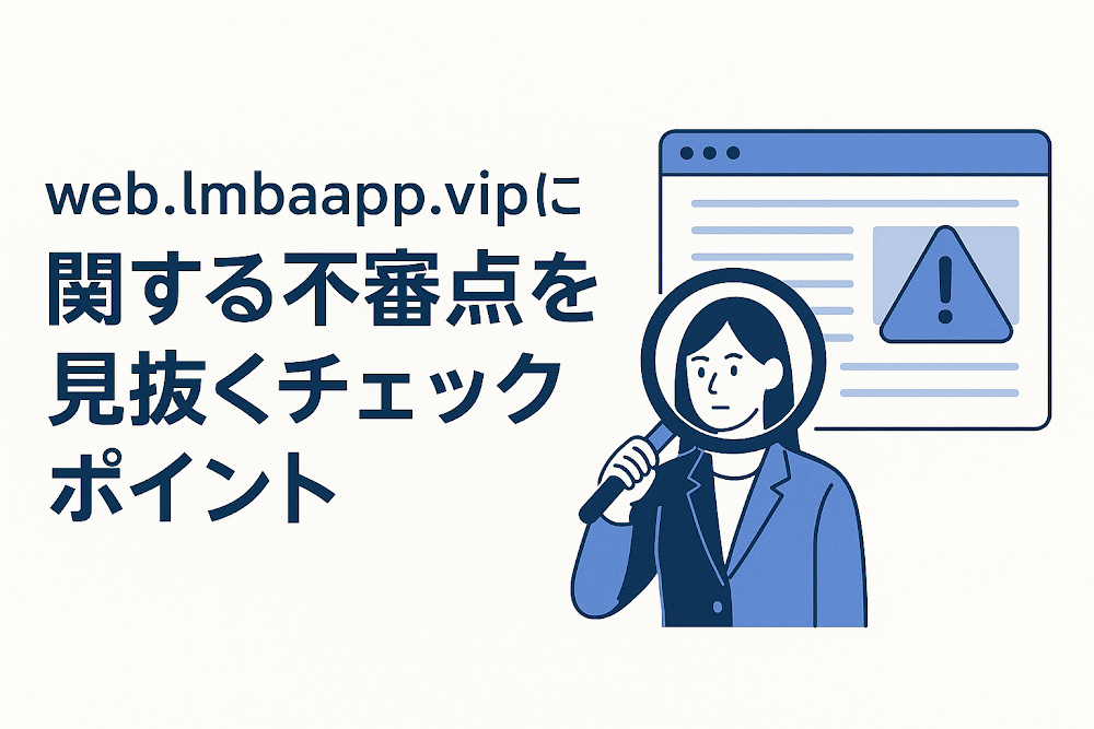 web.lmbaapp.vipに関する不審点を見抜くチェックポイント
