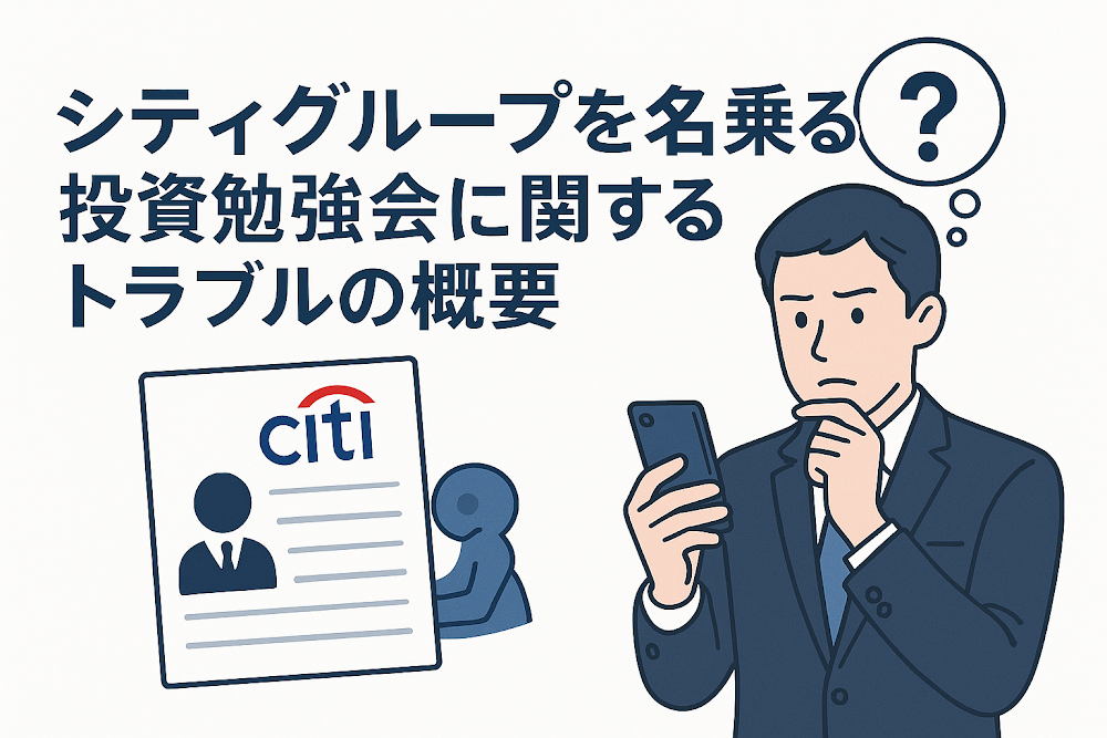 シティグループを名乗る投資勉強会に関するトラブルの概要