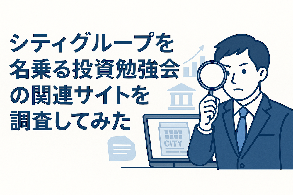 シティグループを名乗る投資勉強会の関連サイトを調査してみた