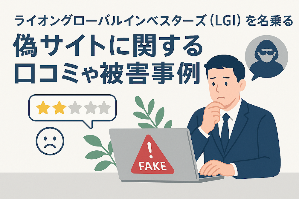 ライオングローバルインベスターズ（LGI）を名乗る偽サイトに関する口コミや被害事例