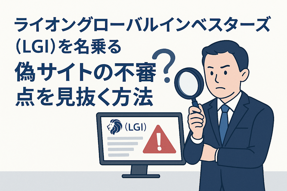 ライオングローバルインベスターズ（LGI）を名乗る偽サイトの不審点を見抜く方法