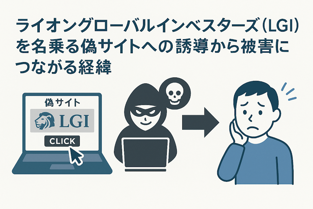 ライオングローバルインベスターズ（LGI）を名乗る偽サイトへの誘導から被害につながる経緯