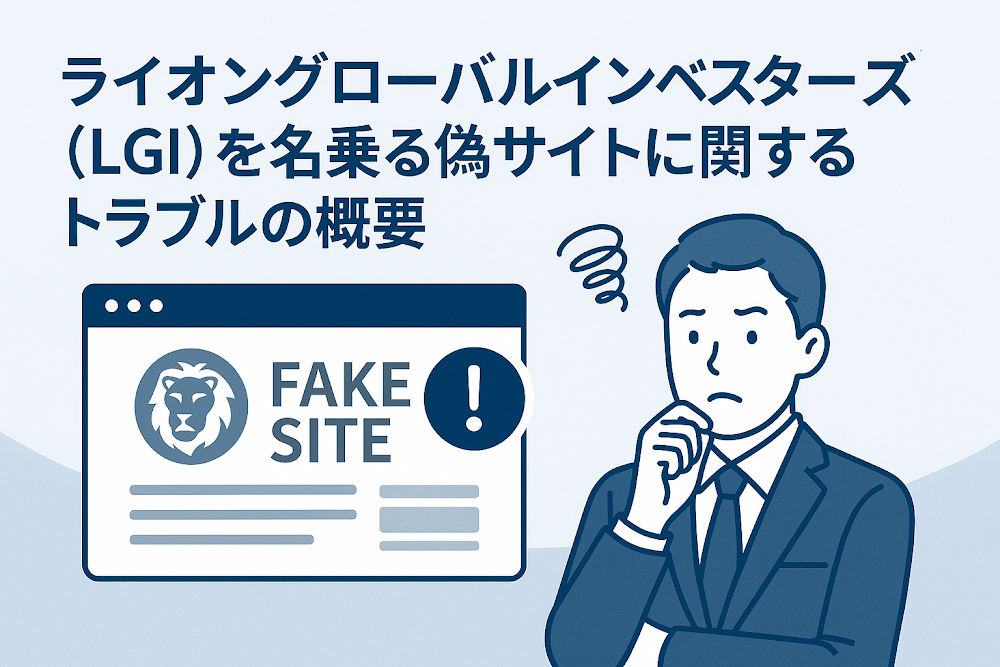 ライオングローバルインベスターズ（LGI）を名乗る偽サイトに関するトラブルの概要