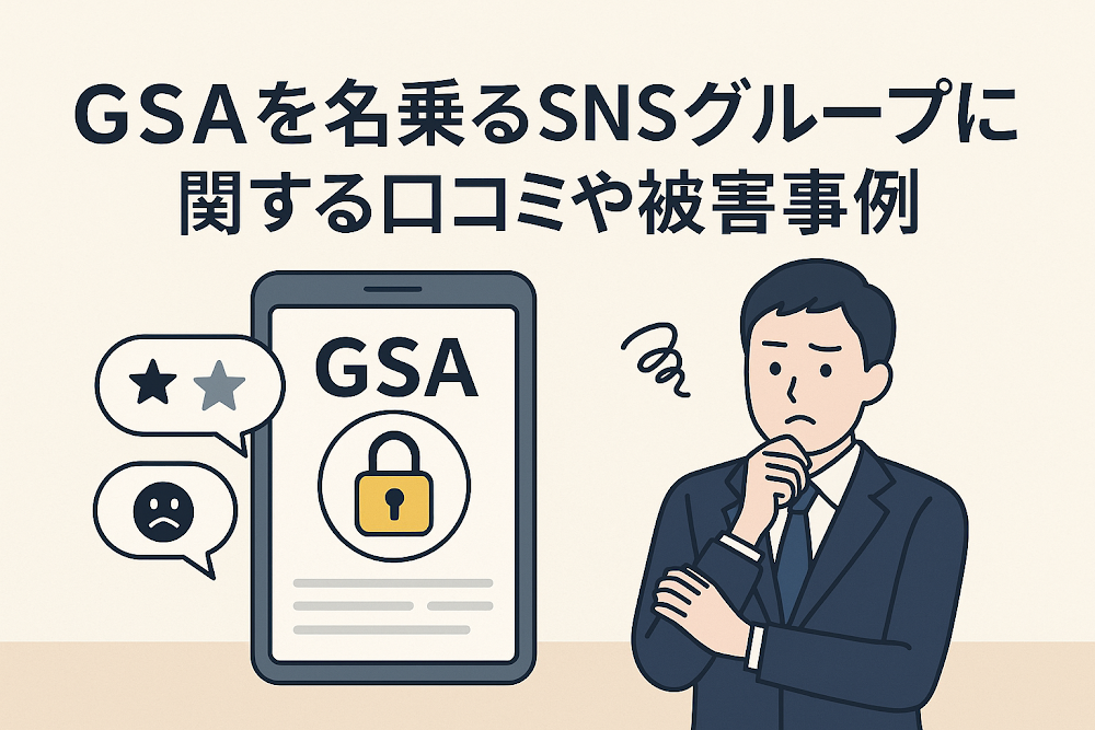 GSAを名乗るSNSグループに関する口コミや被害事例