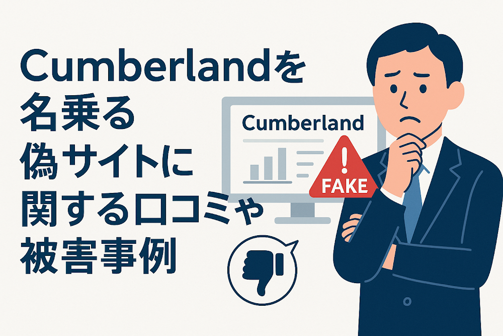 Cumberlandを名乗る偽サイトに関する口コミや被害事例
