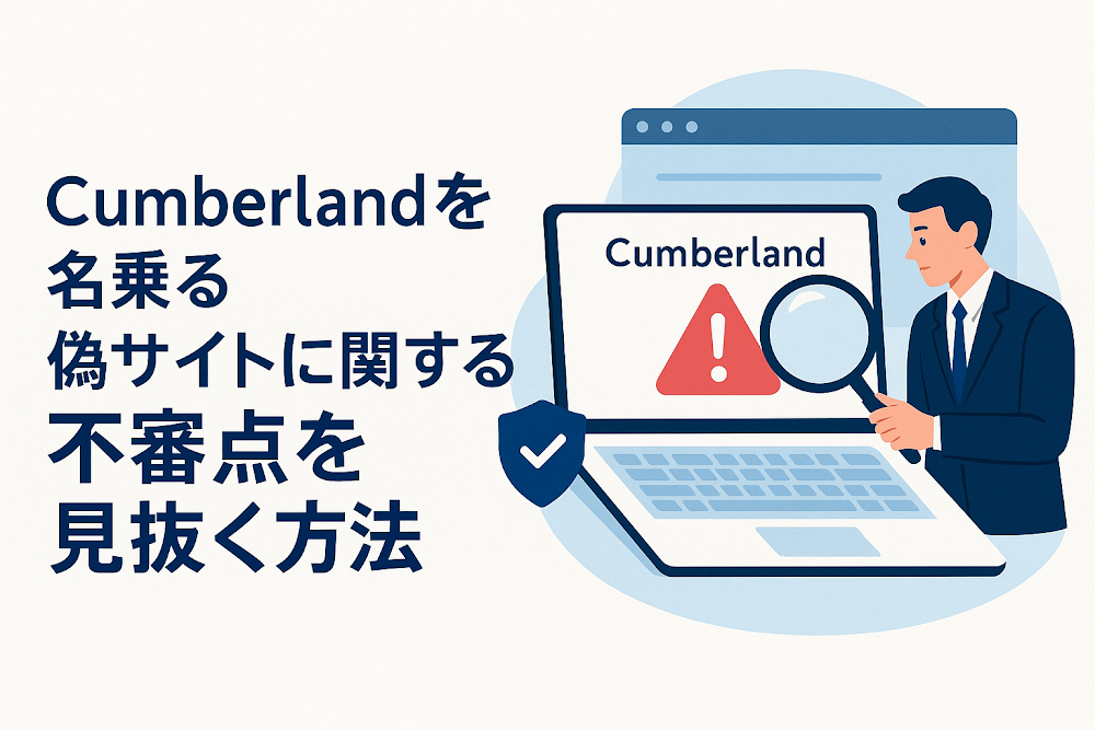 Cumberlandを名乗る偽サイトに関する不審点を見抜く方法