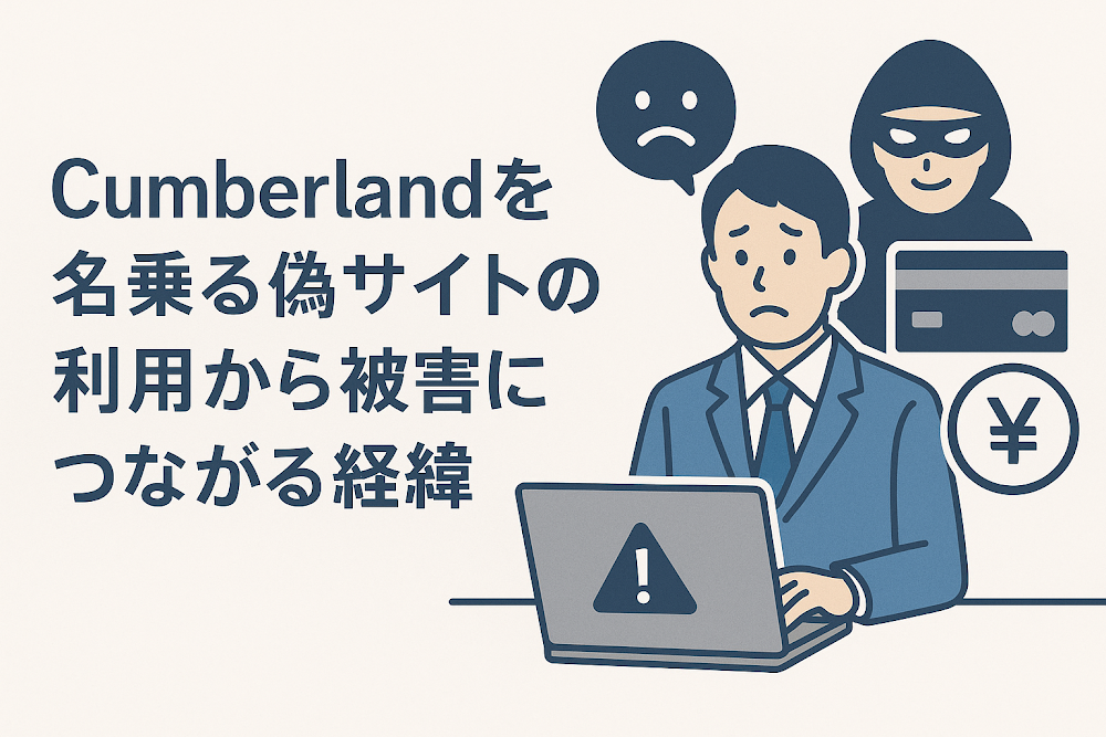 Cumberlandを名乗る偽サイトの利用から被害につながる経緯