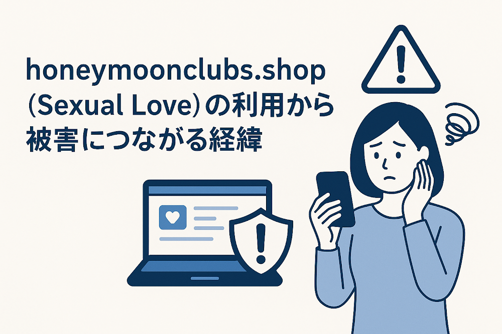honeymoonclubs.shop(Sexual Love)の利用から被害につながる経緯