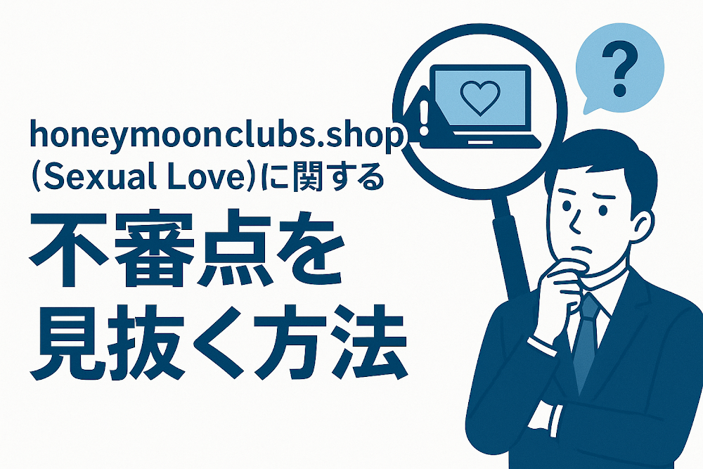 honeymoonclubs.shop(Sexual Love)に関する不審点を見抜く方法