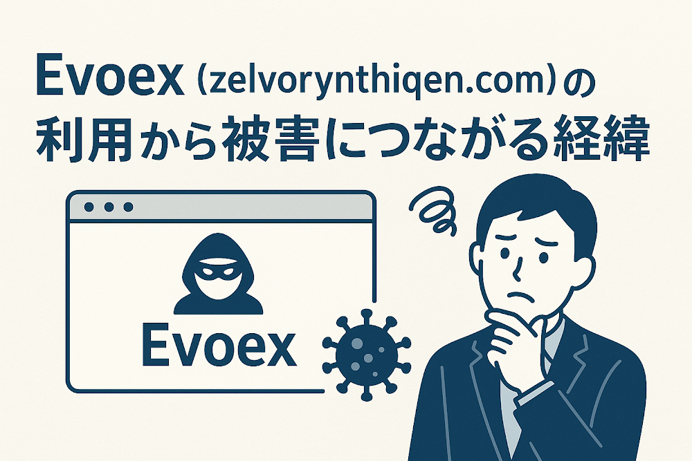 Evoex(zelvorynthiqen.com)の利用から被害につながる経緯