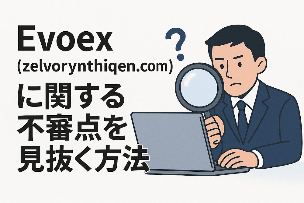 Evoex(zelvorynthiqen.com)に関する不審点を見抜く方法