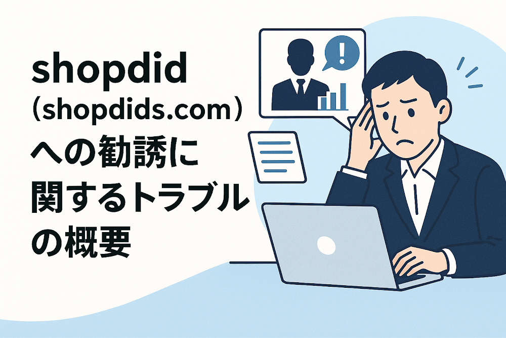shopdid（shopdids.com）への勧誘に関するトラブルの概要