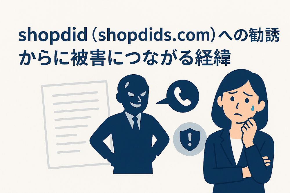 shopdid（shopdids.com）への勧誘から被害につながる経緯