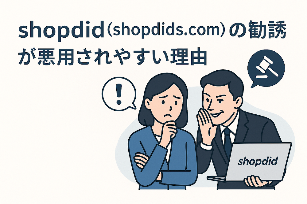 shopdid（shopdids.com）への勧誘が悪用されやすい理由