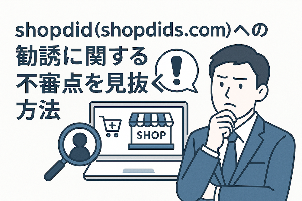 shopdid（shopdids.com）への勧誘に関する不審点を見抜く方法