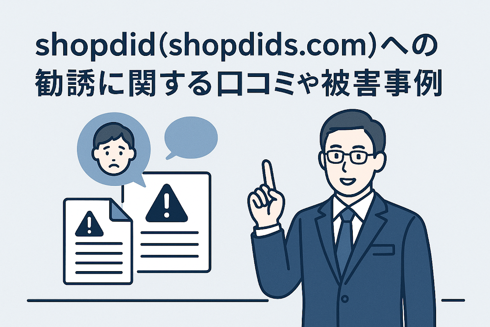 shopdid（shopdids.com）への勧誘に関する口コミや被害事例