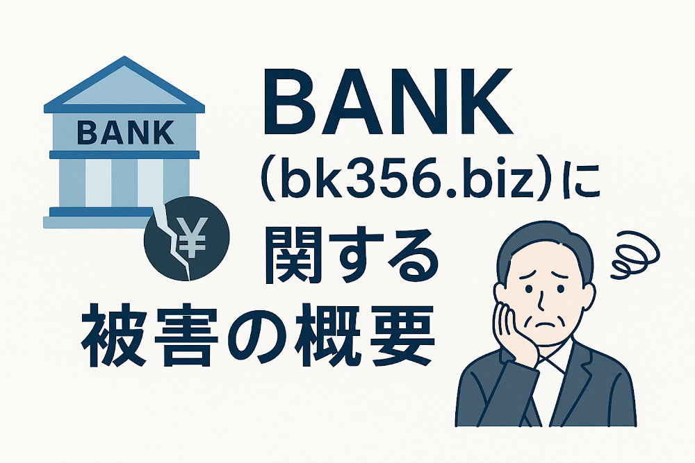 BANK(bk356.biz)に関する被害の概要
