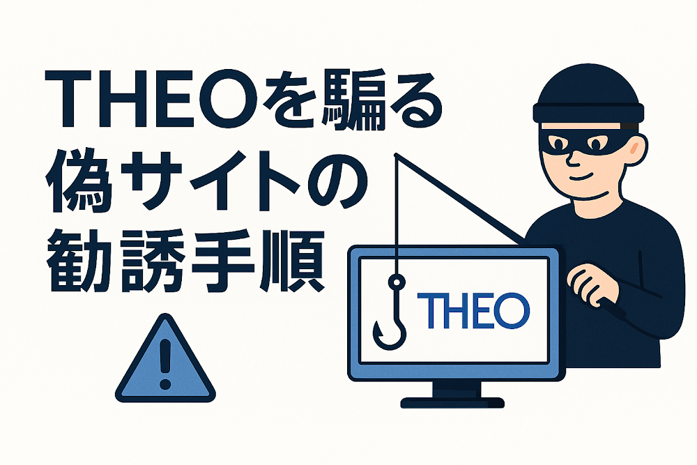 THEO（テオ）を騙る偽サイトの勧誘手順