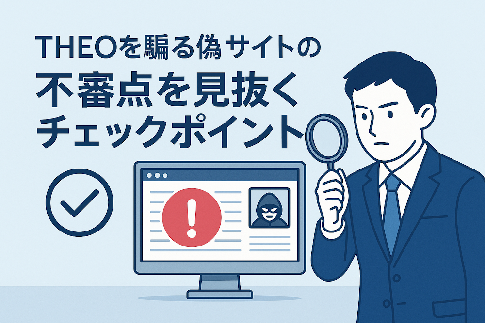 THEO（テオ）を騙る偽サイトの不審点を見抜くチェックポイント