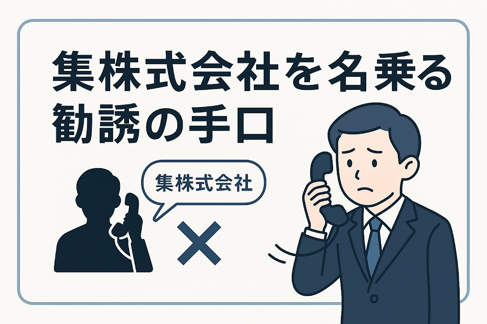 集株式会社を名乗る勧誘の手口